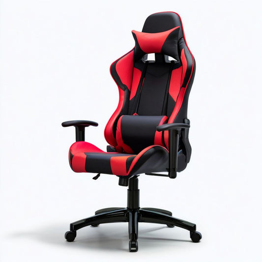 Gamingstuhl Schwarz/Rot, 68 x 65 x 123–133 cm